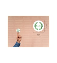 İngilizce Zemzem Etiketi Yeşil Yuvarlak Mat Sticker Zamzam Hajj Umre Hediyeleri 4 Cm (45 Adet)