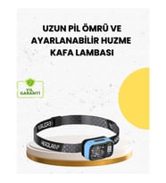 Mey İthalat® Üç Renkli LED Kafa Feneri 53 Mod Güç Göstergeli Type C Şarjlı