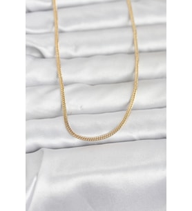 CM 14K Gold Renk Dolgun Zincir Model 60 cm Kadın Kolye 5886 - SSSSSS4842-1456
