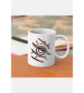 Naruto Kuruma Kyuubi Kupa Bardak (Beyaz)