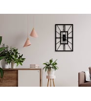 BK Home Dekoratif 45cm Ahşap Duvar Saati-31 (Beyaz)