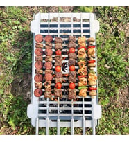 Kamp Ayısı® CampBrick™ Paslanmaz Çelik Izgaralı, 15cm Közlüklü Katlanır Mangal