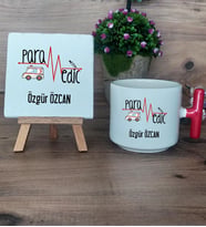 Paramedik Hediye Seti Kupa Bardak T Kulplu ve Dekoratif Taş Tıp Bayramı Hediyesi (Model 1)