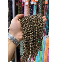 Tibet Akik Taşı Küre Kesim Siyah Beyaz 8mm Doğal Taş Dizi