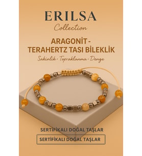 Sertifikalı Aragonit Doğal Taş Bileklik - Sakinlik Topraklanma Denge Taşı (Çok Renkli)