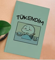 BK Gift Esprili Tasarım Serisi Sert Kapaklı Su Yeşili Defter, Arkadaşa Hediye, Yeni İş Hediyesi, Doğum Günü Hediyesi, Anı Defteri (Model 1)