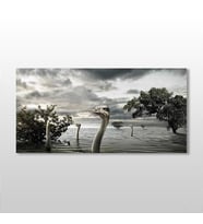 Göldeki Ördekler Kanvas Tablo 220x110cm (Karışık)