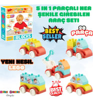 Creative Blok 20 Parça Araç Seti - Slide Blocks - Lego Oyuncakları - Yaratıcı Top Oyunu - Creative L