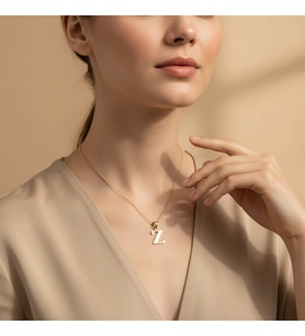 STİL İNCİSİ/XUPING JEWELRY Z DÜZ HARF KOLYE