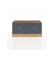 Kronos Konsol 6 Raflı 3 Çekmeceli 4 Kapaklı 176x59x99 Çam-Antrasit/Çam