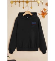 Çocuk Back Baskılı Sweatshirt (Siyah)