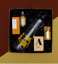 Cam Suluk, Biblo, 50ML Freshleaf Kolonya, Kişiye Özel Magnet, Hediye Seti (Kırmızı)