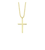 Gümüş Altın Kaplamalı Cross Kolye