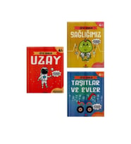 Sabri Ülker Vakfı Yayınları 4+ Yaş Çocuklar İçin Eğitici Oyunlar-Sağlığımız-Uzay-Taşıtlar ve Evler 3 Kitap