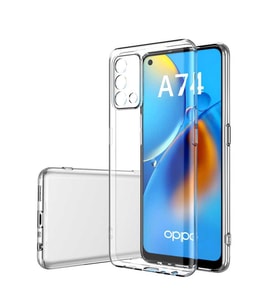 Oppo A74 4G Kılıf Kamera Korumalı Süper Silikon Kapak (Renksiz)