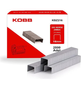 KOBB KBZ216 16mm 2500 Adet 200 Serisi Ağır Hizmet Tipi Zımba Teli