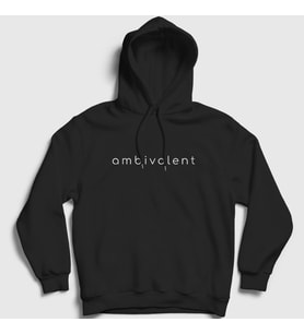 Presmono Unisex Beyaz Ambivalent Kapüşonlu Sweatshirt 468700tt (Siyah)