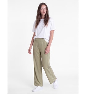 LCW Modest Haki Şerit Detaylı Soft Touch Kadın Eşofman Altı