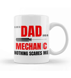 I Am A Dad And A Mechanic Nothing Scare Kupa Bardak Porselen