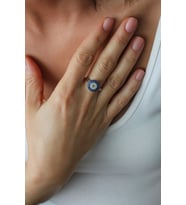 Bella Gloria Sosyete Gözü Gümüş Yüzük (TGY0047)
