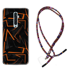 Oppo Reno 2Z 4 Lite 4 Pro 5 6 7 A31 Kılıf Boyun Asklı Rasta Silikon Zigzaglar 1651