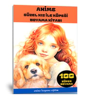 Anime Güzel KIZ ile Köpeği Boyama Kitabı (100 Tam Sayfa)