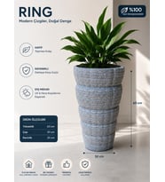RING - BETON GÖRÜÜNÜMLÜ DEKORATİF SAKSI