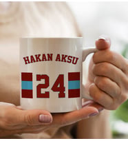 BK Gift Kişiye Özel İsimli Taraftar Beyaz Kupa Bardak-2, Arkadaşa Hediye, Doğum Günü Hediyesi