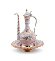 Gül Çiçek Royal Lüx Bakır ibrik 34 cm