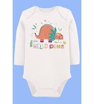 Organik Baskılı Pamuklu Unisex Bebek Body UZUNKOLE95