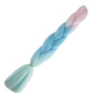 Afrika Örgülük Ombreli Sentetik Saç 100 Gr. - Soft Pembe / Soft Mavi / Soft Yeşil