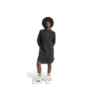 adidas Denim Shrt Dres Kadın Günlük Gömlek Elbise IJ8342 Siyah