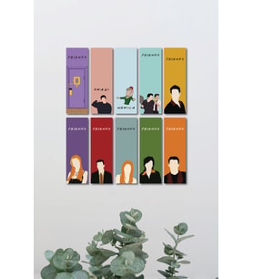 Friends Dizi Renkli Tasarım Karışık 10 Adet Kitap Ayraç Seti PYTKAYRAC66
