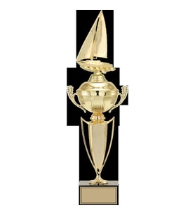 ODAK KUPA - Figürlü Kupalar - Yelken Figürlü Kupalar FG-068 A - 49 cm
