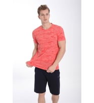 Maraton Regular Erkek Bisiklet Yaka Kırmızı T-shirt