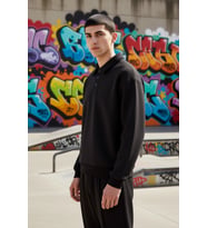 Erkek Polo Yaka Standart Kol Oversize Kalıp Sweatshirt Fonksiyonel Dayanıklı Kaliteli Spor
