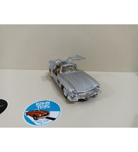 Mercedes 300SL Metal Model Oyuncak Araba 13 Cm ( ÖZEL PLAKALI ) (Gri)