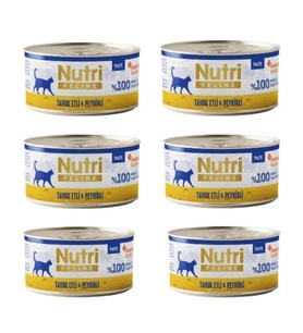 Nutri Feline Tahılsız Tavuk Etli ve Peynirli Pate Kedi Konservesi 70 Gr x 6 Adet - Doğal Ezme Yaş Mama