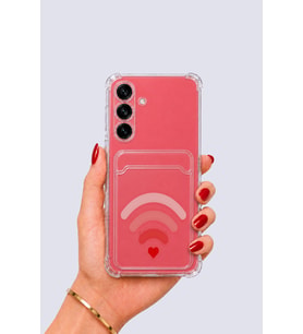 Samsung Galaxy S25 Kartlıklı Aşk Sinyali Desenli Kılıf