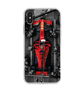 Iphone X ve XS Uyumlu Formula 1 Tasarımlı Şeffaf Telefon Kılıfı