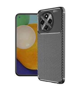 Coverzone Tecno Spark 30 Pro Uyumlu TPU Silikon K?l?f, Ultra Slim Fit Karbon Fiber Desenli, Darbe Emici, ?nce ve Hafif, ??k ve Koruyucu Siyah