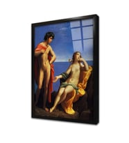 Bacchus ve Ariandne Çerçeveli Cam Tablo