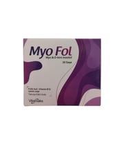 Myo Fol , Myo D-Kiro İnositol Folik Asit, Vitamin B12 İçeren Takviye Edici Gıda 30 Saşe