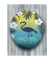 Flamingo Tropikal Oval Bilek Destekli Mouse Pad