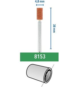 Dremel 8153 Alüminyum Oksit Taşlama Taşı, En Küçük Çaplı, Silindirik Biçimli, 4,8 Mm, 3'Lü (Standart)