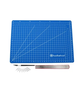 Hodbehod A3 Hobi Kesim Matı Seti Çift Taraflı Cutting Mat Set 45 x 30 cm Mavi