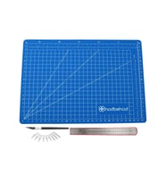 Hodbehod A3 Hobi Kesim Matı Seti Çift Taraflı Cutting Mat Set 45 x 30 cm Mavi