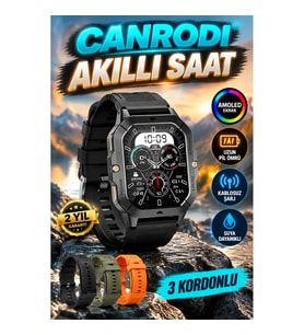 AMOLED Ekranlı Akıllı Saat – 3 Kordonlu, Kablosuz Şarj ve Uzun Pil Ömrü