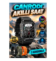 AMOLED Ekranlı Akıllı Saat – 3 Kordonlu, Kablosuz Şarj ve Uzun Pil Ömrü
