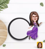 BK Gift Kişiye Özel Kız Çocuk Prenses Karikatürlü Ahşap Bardak Altlığı-3